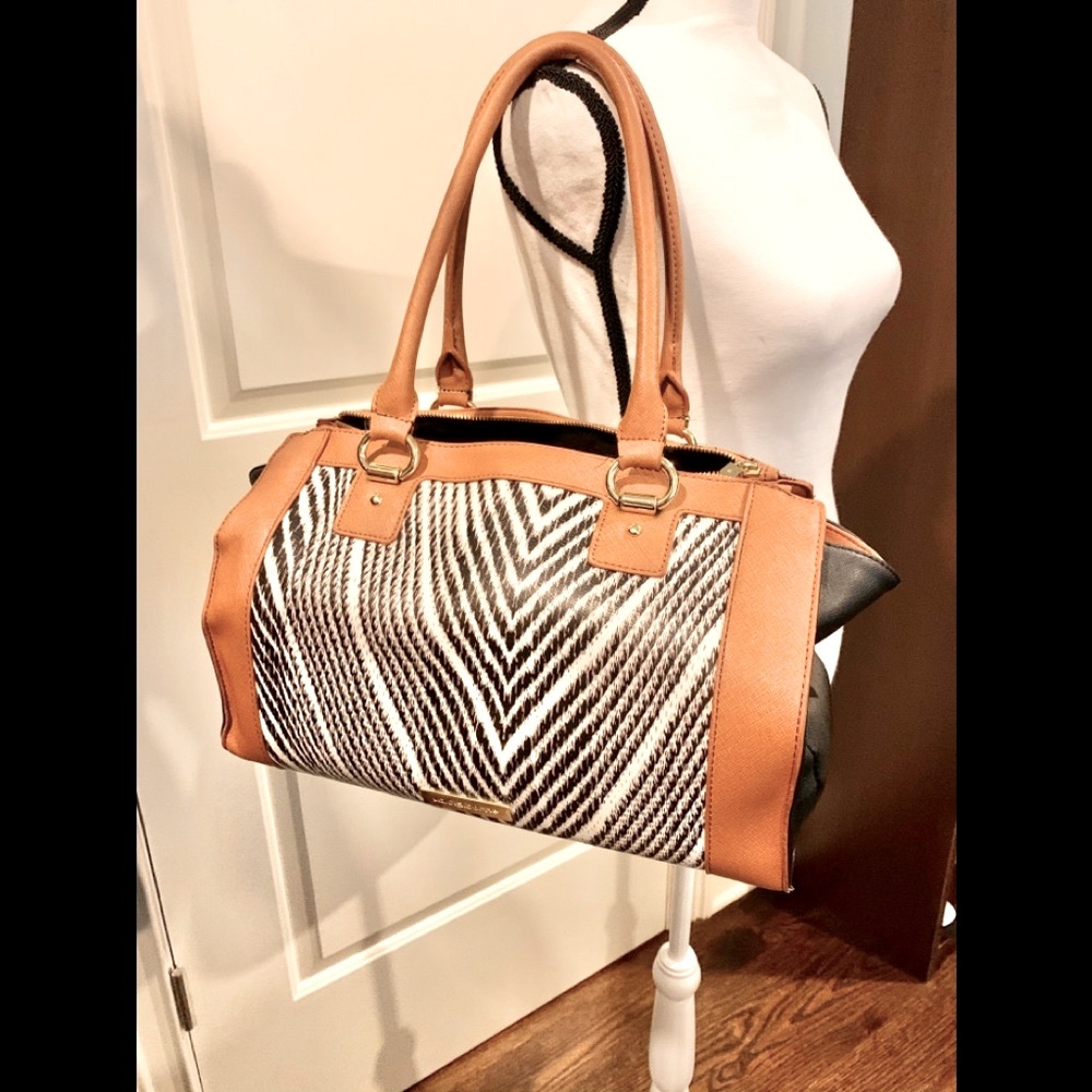 LIZ CLAIBORNE -Zebra Print Satchel Shoulder Bag